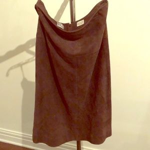 Brown suede skirt